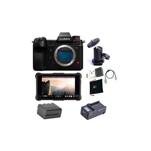  Adorama Panasonic Lumix DC-S1H Mirrorless Digital Camera, Body Only W/Atomos Acc Kit DC-S1HBODY AT H