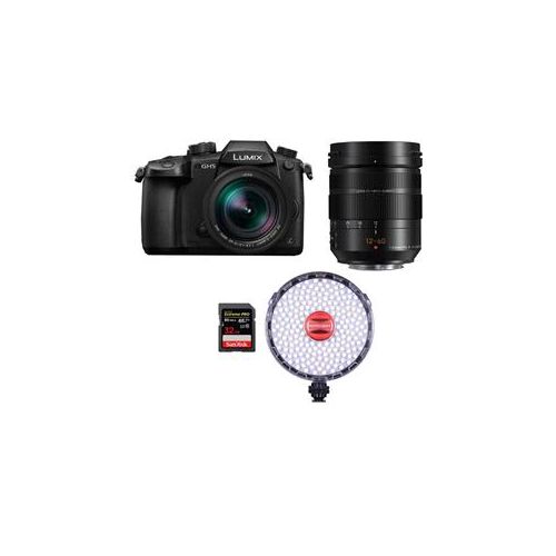  Adorama Panasonic Lumix DC-GH5 Mirrorless w/Leica DG Vario 12-60mm F/2.8-4.0 W/ACC KIT DC-GH5LK E