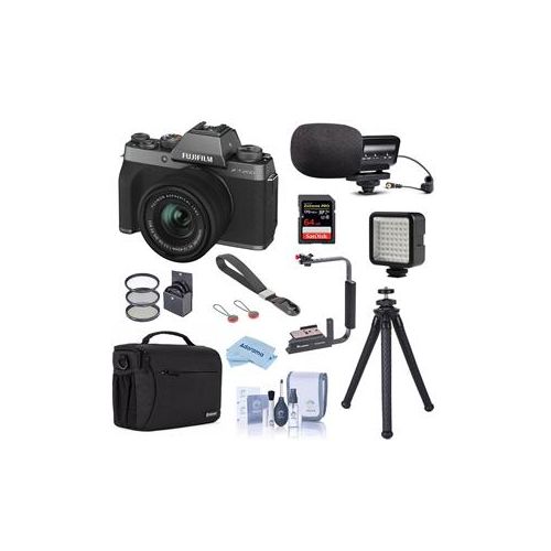  Adorama Fujifilm X-T200 with FUJINON XC 15-45MM F/3.5-5.6 Lens Dark Silver W/Vlogger Kit 16645864 D