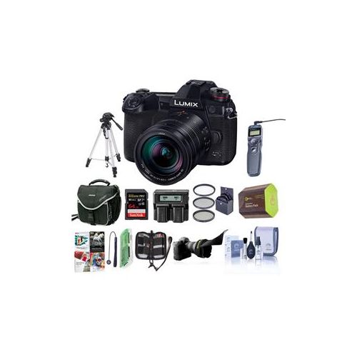  Adorama Panasonic Lumix G9 Mirrorless Camera Black w/DG 12-60/2.8-4 Lens W/Prem Acc Kit DC-G9LK B