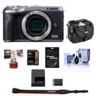 Adorama Canon EOS M6 Mark II Mirrorless Digital Camera Body Silver W/Free Mac Acc Bundle 3612C001 AM