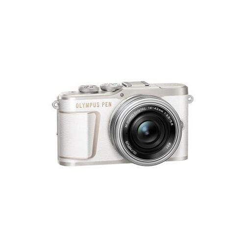  Adorama Olympus PEN E-PL10 Mirrorless Camera with M.Zuiko 14-42mm Lens, White V205101WU010