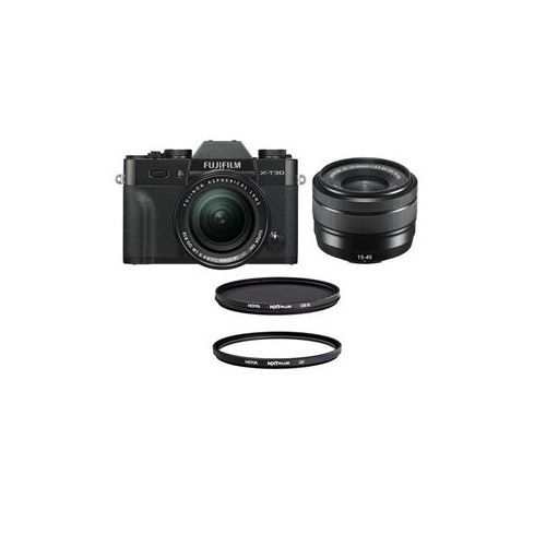  Adorama Fujifilm X-T30 Mirrorless Camera with XF 18-55mm f/2.8-4 R LM W/UV/CPL Filter 16619920 F