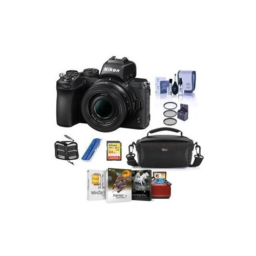  Adorama Nikon Z50 Mirrorless Camera with Z DX 16-50mm f/3.5-6.3 VR Lens W/Mac ACC Bundle 1633 AM