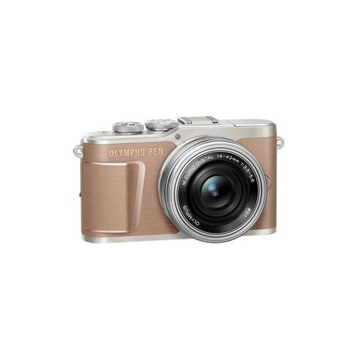  Adorama Olympus PEN E-PL10 Mirrorless Camera with M.Zuiko 14-42mm Lens, Brown V205101NU010