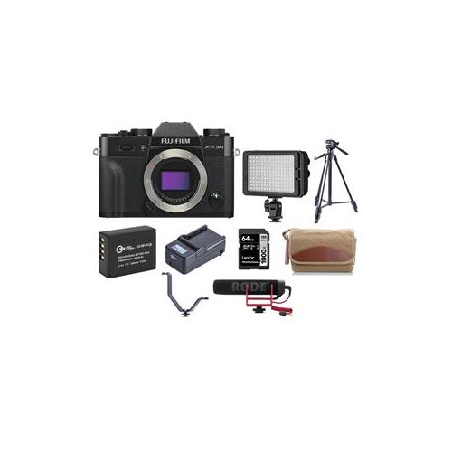  Adorama Fujifilm X-T30 Mirrorless Digital Camera Body Black With Premium Accessory Kit 16619011 C