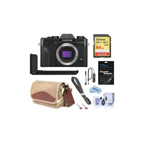  Adorama Fujifilm X-T30 Mirrorless Digital Camera Body, Black - With Accessory Bundle 16619011 E