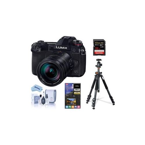  Adorama Panasonic Lumix G9 Mirrorless Camera Black w/Leica DG 12-60/2.8-4 Lens W/ACC KIT DC-G9LK F