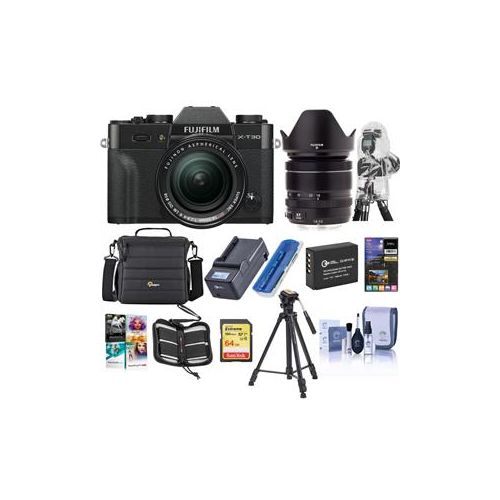  Adorama Fujifilm X-T30 Mirrorles Camera with XF 18-55mm f/2.8-4 Lens Black W/Premium KIT 16619920 C