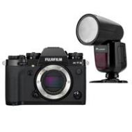 Adorama Fujifilm X-T3 Mirrorless Body, Black With FP Zoom Li-on X R2 TTL Round Flash 16588509 FL