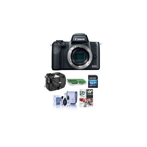  Adorama Canon EOS M50 Mirrorless Digital Camera Body Black With Pc Free Accessory Bundle 2680C001 A