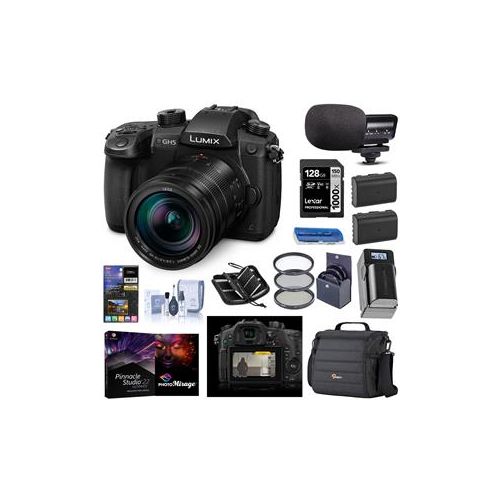  Adorama Panasonic DC-GH5 Mirrorless Body w/Leica DG 12-60mm F/2.8-4.0 OIS W/ACC BUNDLE DC-GH5LK G