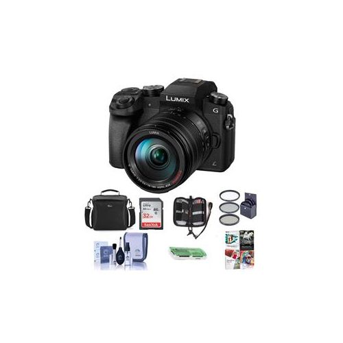  Adorama Panasonic Lumix DMC-G7 Mirrorless Camera w/14-140mm Lens Black w/Free Acc Bundle DMC-G7HK A