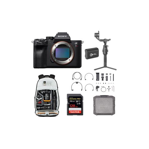  Adorama Sony a7R IV Mirrorless Digital Camera Body - With DJI Gimbal Stabilizer And ACC ILCE7RM4/B DR