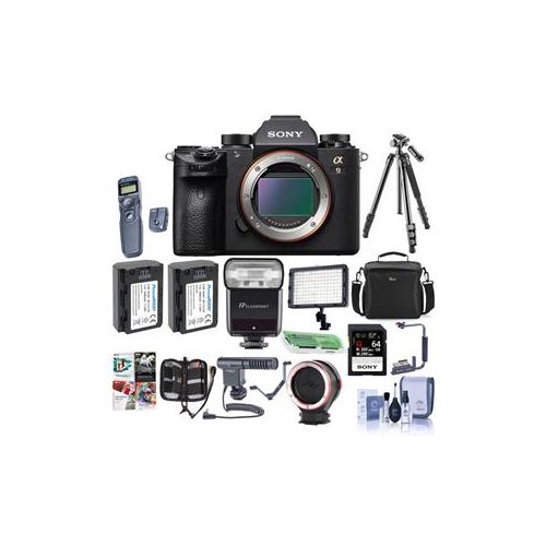  Adorama Sony Alpha a9 Mirrorless Digital Camera Full Frame With Pro Accessory Bundle ILCE9/B C