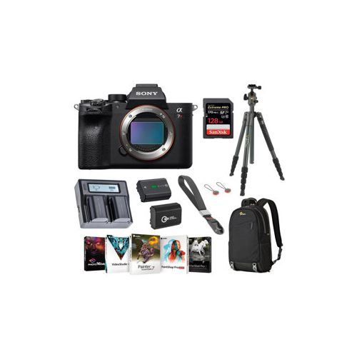  Adorama Sony a7R IV Mirrorless Camera w/Vanguard Carbon Fiber Tripod, 128GB Card, & More ILCE7RM4/B TR