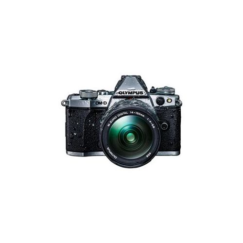  Adorama Olympus OM-D E-M5 Mark II Weatherproof Kit, Silver with 14-150/4-5.6 II Lens V207040SU010