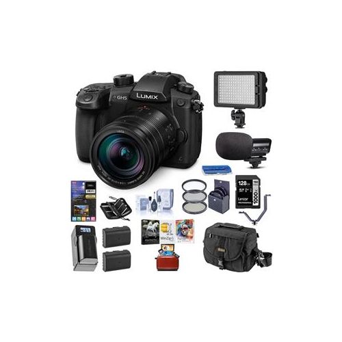  Adorama Panasonic Lumix DC-GH5 Mirrorless W/Leica 12-60mm F/2.8-4.0 W/ Free MAC Bundle DC-GH5LK AM