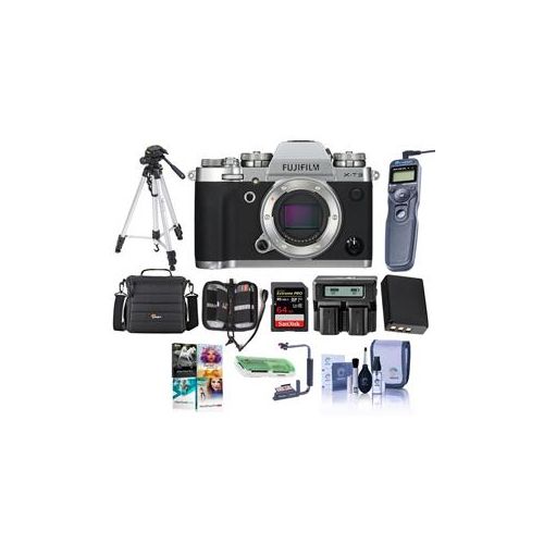  Adorama Fujifilm X-T3 Mirrorless Body, Silver - With Premium Accessory Bundle 16589058 B