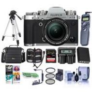 Adorama Fujifilm X-T3 Mirrorless Camera with XF 18-55mm Lens Silver Premium Acc Bundle 16589199 B