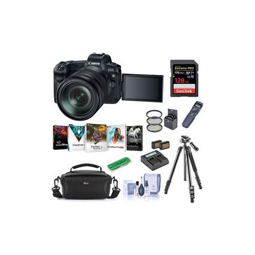  Adorama Canon EOS R Mirrorless Camera with Canon RF 24-105mm F4 L IS Lens W/Prem Acc KIt 3075C012 B