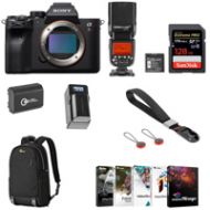 Adorama Sony a7R IV Mirrorless Camera with Flashpoint Zoom Li-on X TTL Flash, And More ILCE7RM4/B FL