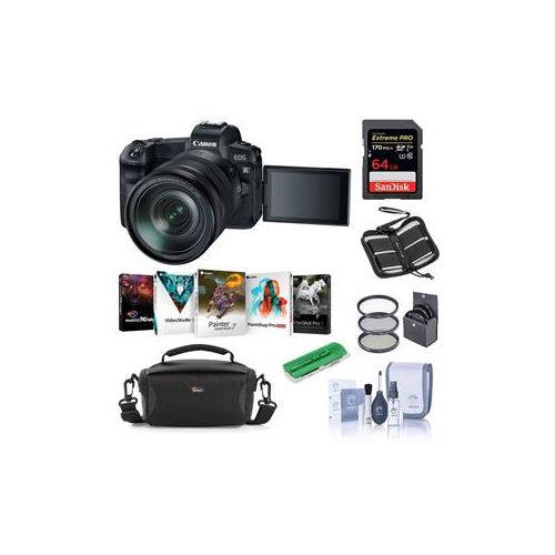  Adorama Canon EOS R Mirrorless Camera with RF 24-105mm F4 L IS Lens W/Free Accessory Kit 3075C012 A