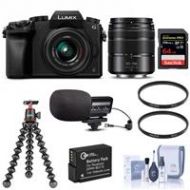 Adorama Panasonic DMC-G7 Mirrorless with 14-42mm & 45-150mm Lens Black W/Accessory Kit DMC-G7WK D