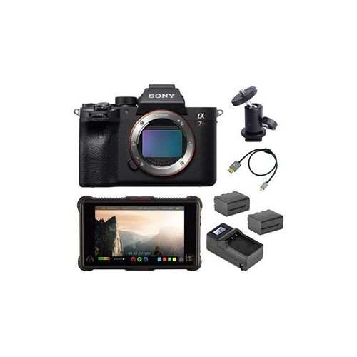  Adorama Sony a7R IV Mirrorless Camera w/ Atomos Ninja Inferno Mini Ball Head, HDMI Cable ILCE7RM4/B ATO