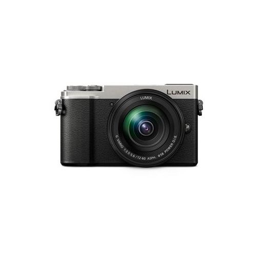  Adorama Panasonic Lumix DC-GX9 Mirrorless Camera with 12-60mm Lens, Silver DC-GX9MS