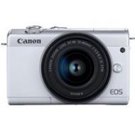 Adorama Canon EOS M200 Mirrorless Camera with EF-M 15-45mm f/3.5-6.3 IS STM Lens, White 3700C009