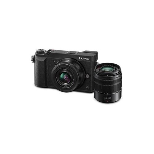  Adorama Panasonic Lumix DMC-GX85 Mirrorless w/12-32mm & 45-150mm Lenses, Black DMC-GX85WK