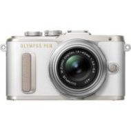 Adorama Olympus PEN E-PL8 Mirrorless with Silver 14-42mm II R Lens - White V205081WU000