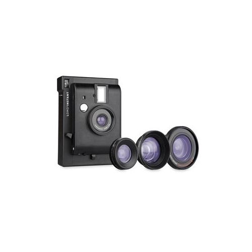  Lomography LomoInstant Camera with 3x Lenses, Black LI800B - Adorama