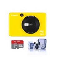 Adorama Canon Ivy Cliq Instant Camera Printer Bumble Bee Yellow W/16GB MicroSDHC Card 3884C002 A