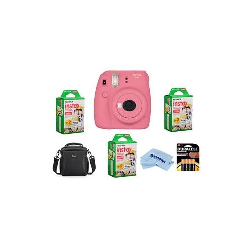  Adorama FujiFilm Instax Mini 9 Camera Flamingo Pink W/ 3x Instax Films and Accessories 16550631 A