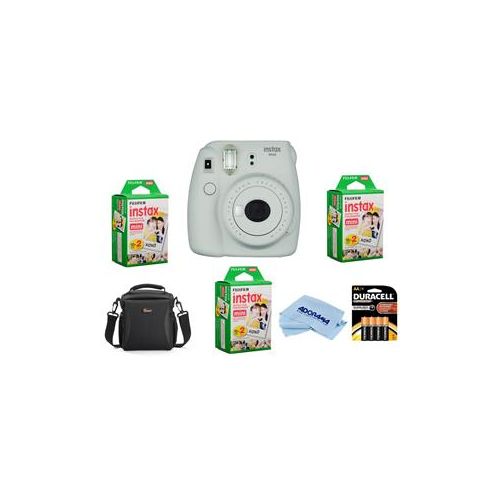  Adorama Fujifilm Instax Mini 9 Camera, Smokey White With 3x Instax Films and Accessories 16550629 A