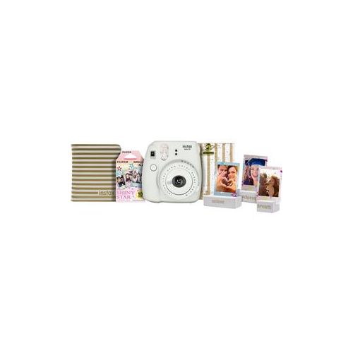  Adorama Fujifilm Instax Mini 9 Instant Film Camera Graduation Bundle, Smokey White 600020651