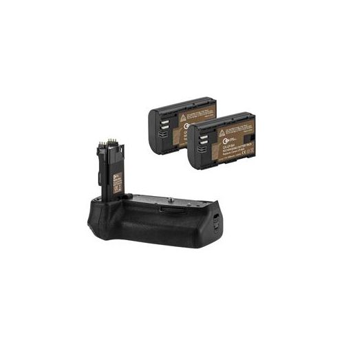  Adorama Green Extreme BG-E21 Battery Grip for Canon EOS 6D Mark II With 2 LP-E6N GX-BG-E21 K1