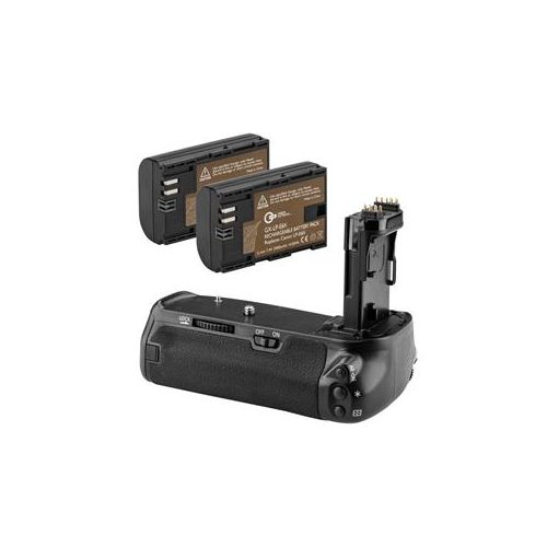  Adorama Green Extreme BG-E14 Battery Grip for Canon 80D and Canon 90D With 2 LP-E6N GX-BG-E14-K1