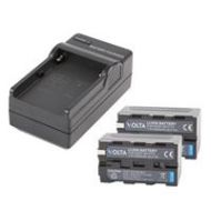 Adorama Volta NP-F770 Li-Ion 2 Batteries and Single Charger Kit VA1221K