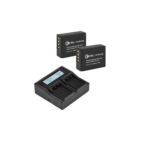  Adorama Green Extreme 2 Pack NP-W126 Battery and Dual Smart Charger Kit 7.4V 1260mAh GX-NP-W126-K1
