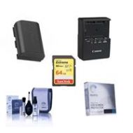Adorama Canon 5D M IV Accessory Bundle/ Battery/Charger/64GB Pro SDXC Card/Cleaning Kit ICAACC5DM4