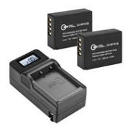 Adorama Green Extreme 2 Pack NP-W126 Battery and Compact Smart Charger Kit 7.4V 1260mAh GX-NP-W126-K2