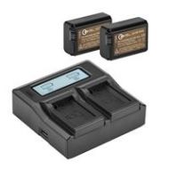 Adorama Green Extreme 2 Pack NP-FW50 Battery and Dual Smart Charger Kit GX-NP-FW50-K1