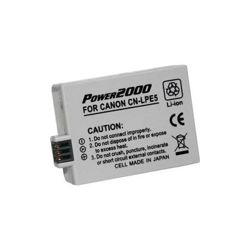  Adorama Power2000 LP-E5 Replacement Li-Ion Battery 7.4V 1500mAh for Canon ACD-289