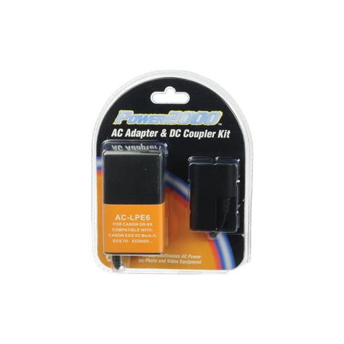  Adorama Power2000 AC Adapter & DC Coupler Kit for Canon DR-E6 AC-LPE6
