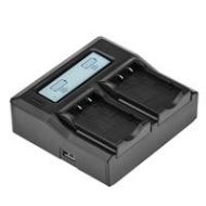 Adorama Green Extreme Dual Smart Charger with LCD Screen for FUJI NP-60 GX-CH2-NP60