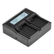 Adorama Green Extreme Dual Smart Charger with LCD Screen for Olympus BLN-1 GX-CH2-BLN1