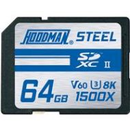 Adorama Hoodman 64GB Steel UHS-II V60 U3 Class 10 SDXC Memory Card H15XSD264